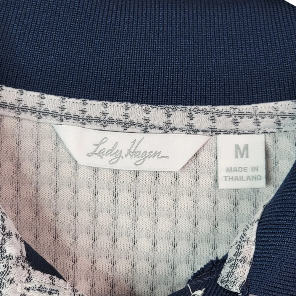 Lady Hagen Sleevless Blue White Summer Golf Activewear Shirt Women's Size M - Picture 5 of 10
